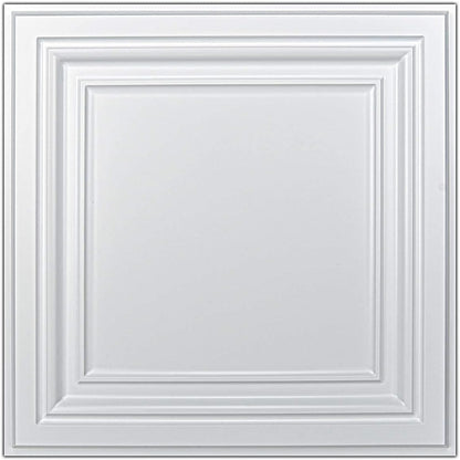 Art3d PVC Ceiling Tiles, 2'x2' Plastic Sheet in Black (12-Pack)