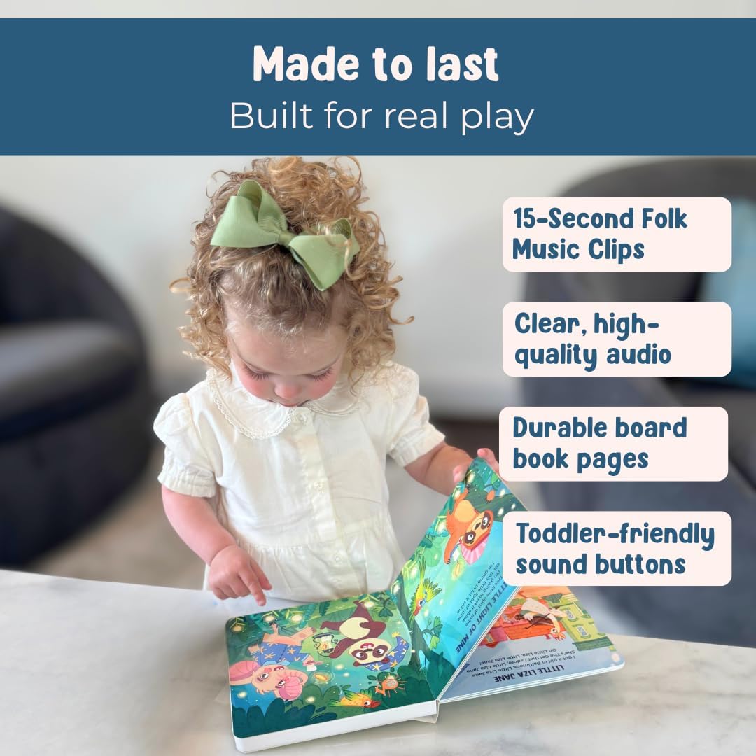 I Discover Folk Music – Sound Book for Babies & Toddlers | 6 Real American Folk Songs | Interactive Board Book with Music | Ages 0-4 | Pirouette Kids