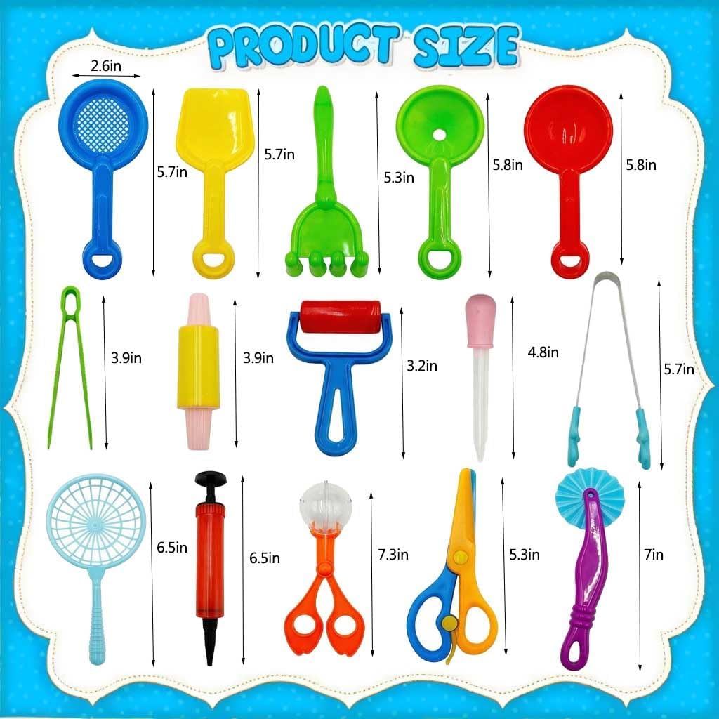 15 Pieces Sensory Bin Filler Sensory Motor Aids, Fine Motor Skills Handy Scooper Set with 5 Scoops, Silicone Tongs, Plastic Forceps, Scissors Clip, Air Pump, Dropper