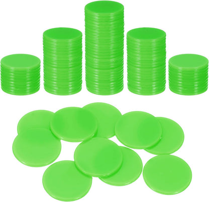 uxcell 100Pcs 1 Inch Poker Chips, Plastic Bingo Chips Learning Counters Counting Counters Disks Markers Opaque Game Tokens for Game Play Math Counting, Purple, Flat