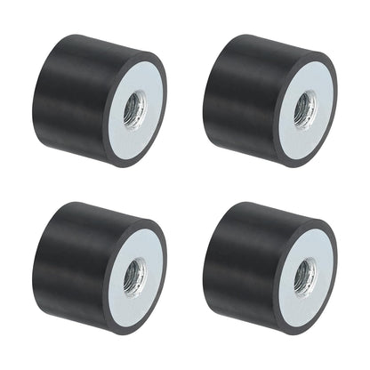 uxcell 4Pcs 20 x 10mm M6 Female Thread Rubber Mounts, Vibration Isolator, Replaces Anti Vibration Pads Flat Silent Block Base Block