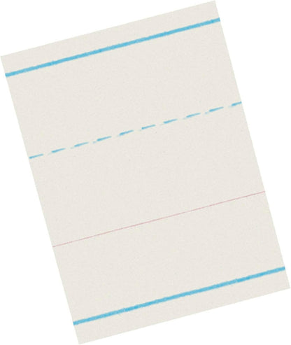 School Smart Zaner-Bloser Writing Paper, Handwriting Practice Lined Paper, Grade 2 to 3 Learning, 1/2 Inch Rule, 10-1/2 x 8 Inches, 500 Sheets