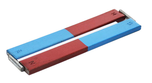 EISCO 2PK Bar Magnets, 6 Inch - N/S - Includes Keepers - Chrome Steel