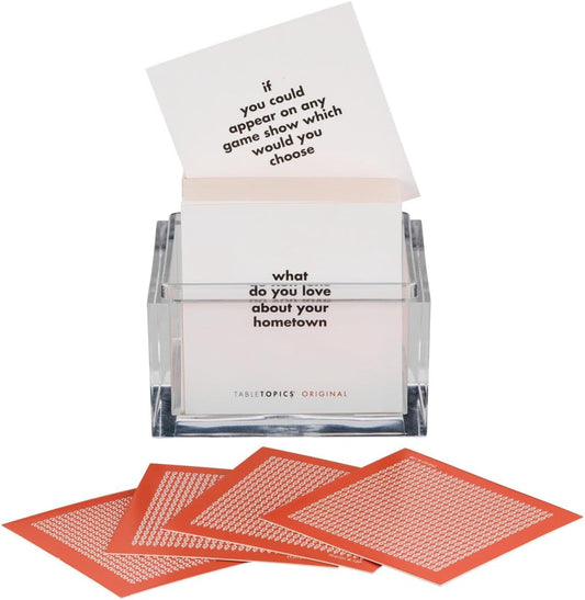 TableTopics - The Original Conversation Starter Cards - 135 Questions to Break the Ice & Build Connection with Friends, Acquaintances, & Coworkers - at Meetings, Parties, & at Home