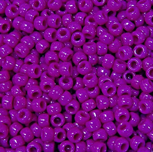 JOLLY STORE Crafts - Pony Beads, Easy-to-Use Reusable Jewelry-Making/Bracelet Beads for Art, Craft Decorations & More, 9 x 6 mm, Crafted in The USA, Opaque Tan, 500 pcs (Pack of 1)