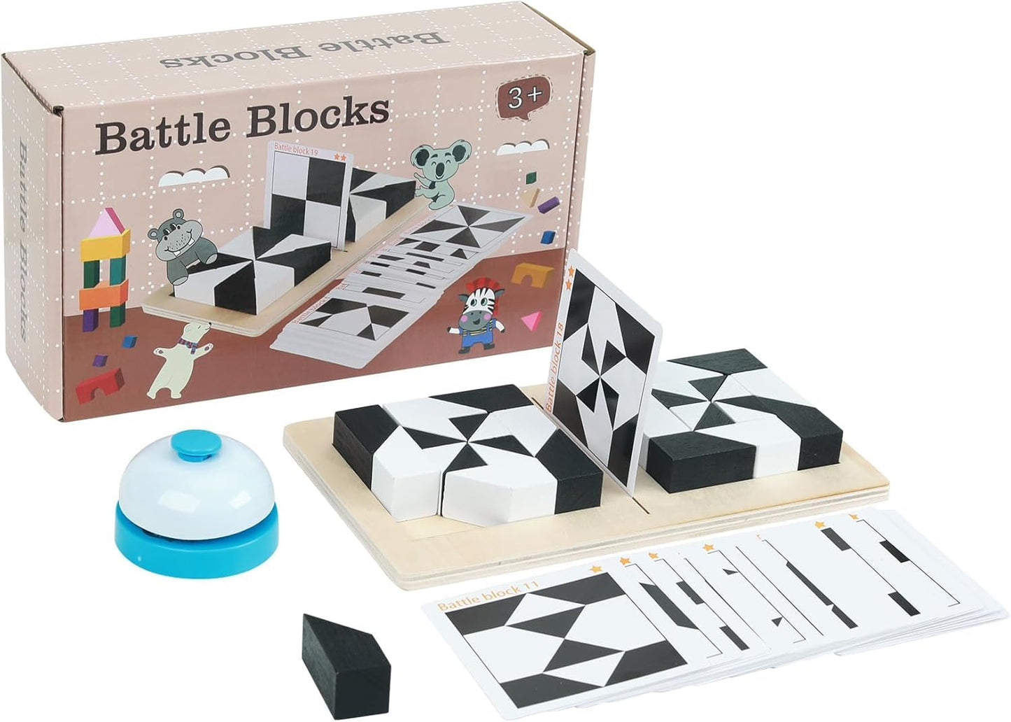 Brain Teaser Puzzles, Wooden Blocks Logic Game with 80 Challenges for Kids, Teens & Adults - IQ Test Mind Puzzle Toys, Perfect Birthday Gifts & Stocking Stuffers for Boys & Girls