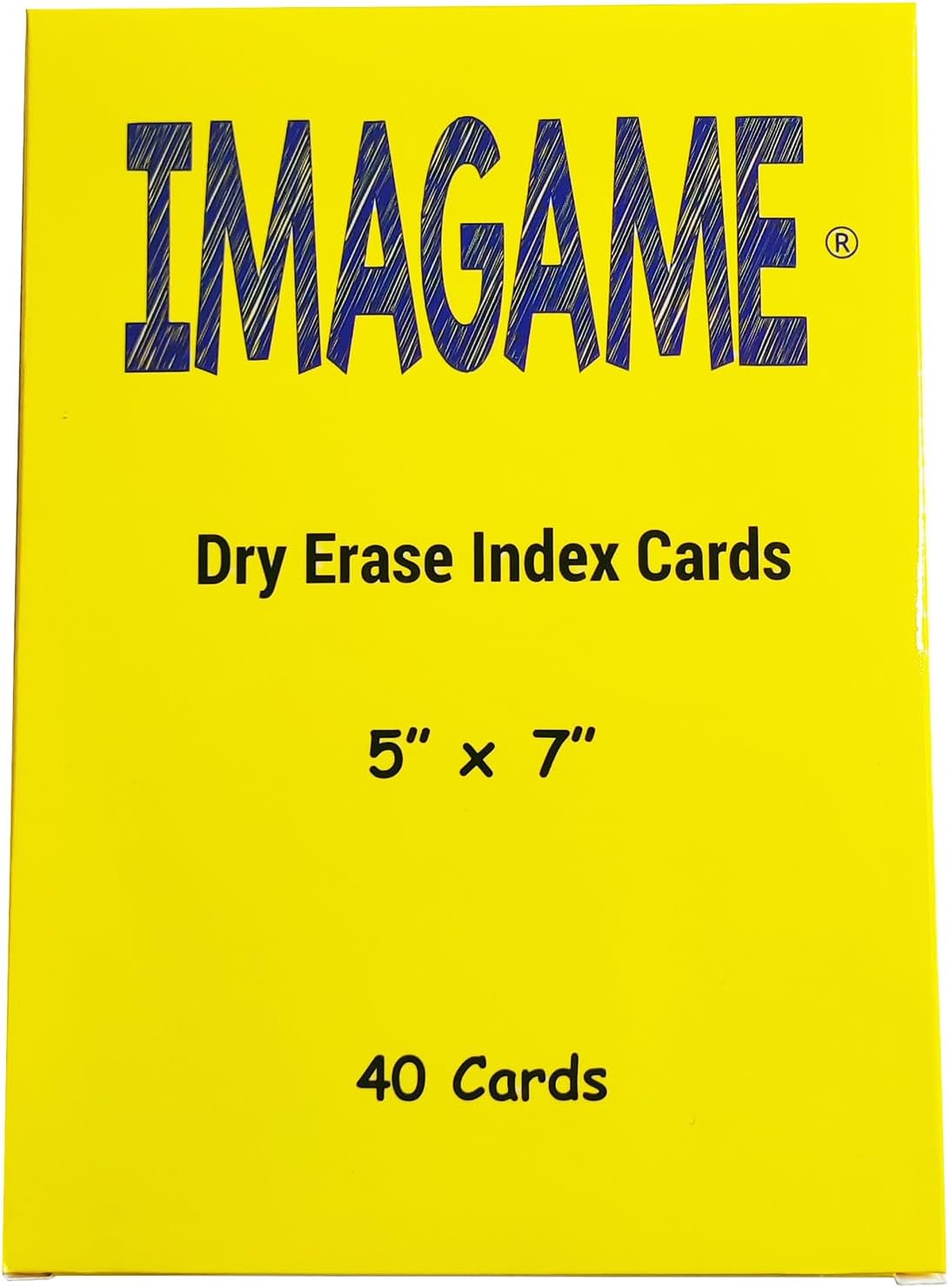 IMAGAME Dry Erase Index Cards, 3” x 5”, 55pcs Laminated Cards, Both Sides Blank, Reusable Dry Erase Note Cards for School, Office, Home, to Do Lists, Multipurpose Index Card Sheets