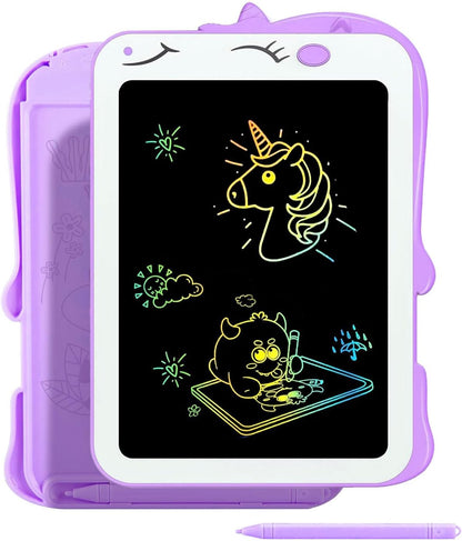 Kids LCD Writing Tablet, 10.5 Inch Colorful Electronic Board Drawing Pad, Electronic Erasable Doodle Tablet for Boys Girls Gifts for Toddler Educational Travel Birthday(Pink)
