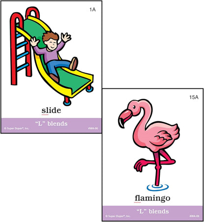 Super Duper Publications | Articulation L Blends Fun Deck | Vocabulary and Language Development Flash Cards | Educational Learning Materials for Children