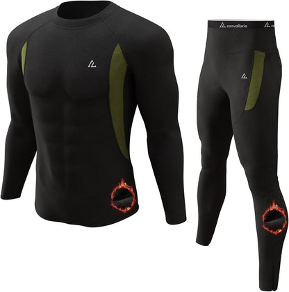 CL convallaria Thermal Underwear Long Johns Set Mens Winter Gift Hunting Gear Sport Base Layer Bottom Top - Colors B