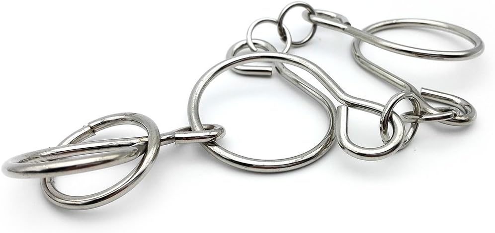 Set of 4 Advanced IQ Toys Brain Teasers Metal Puzzles Magic Trick Toy for Kids Adults