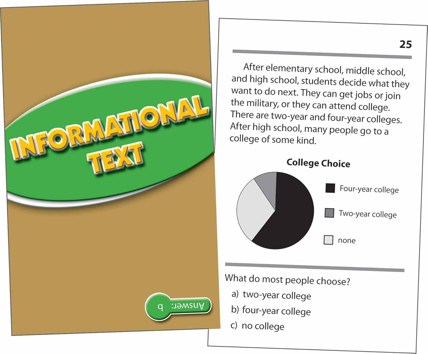 Edupress Reading Comprehension Practice Cards, Informational Text, Red Level (EP63437) Medium