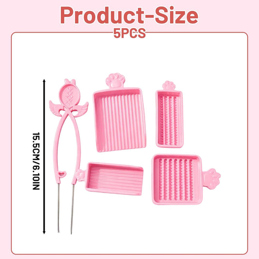 5 PCS Bead Tools, Fuse Bead Tweezers Set for Crafting, 2.6mm Fuse Beads Accessories with Dual Needle Design, Creative DIY Projects for Family Activities and Classroom Art Education