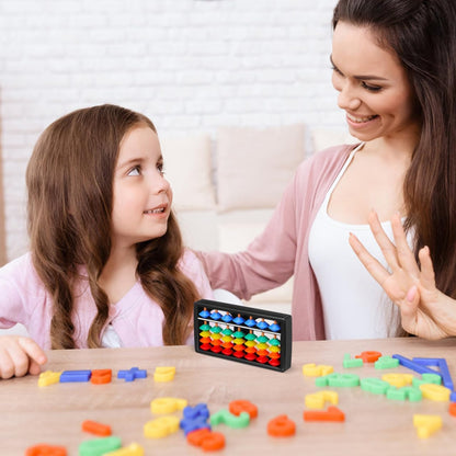 DOITOOL 2pcs Abacus for Kids Math, Mini Abacus 7 Column Soroban, Toddler Math Educational Toy for Preschool Early Development and Mental Arithmetic Training, 4.65x2.36 inches, Plastic