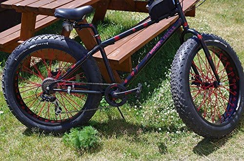 Super Pop Bicycle Spoke Skins Wraps Compatible with Schoolmate Bike Fans- Colorful Bike Wheel Decoration-72 Pcs(Red)