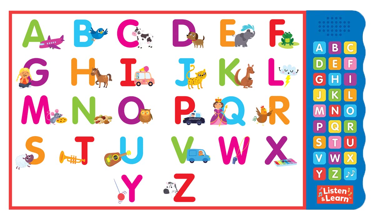 Let’s Learn ABCs – Interactive Toddler Sound Book with 27 Buttons | Tracing, Alphabet Song, Children's Board Book | Learn Letters & First Words | Fun Learning Activities for Boys & Girls