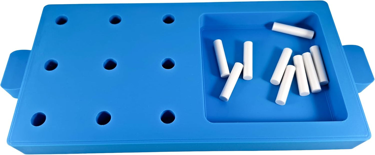9 Pegs Board Sustainable Plastic Occupational Therapy Nine Hole Peg Test Kit (9HPT) for Improving Finger Dexterity, Skill Test