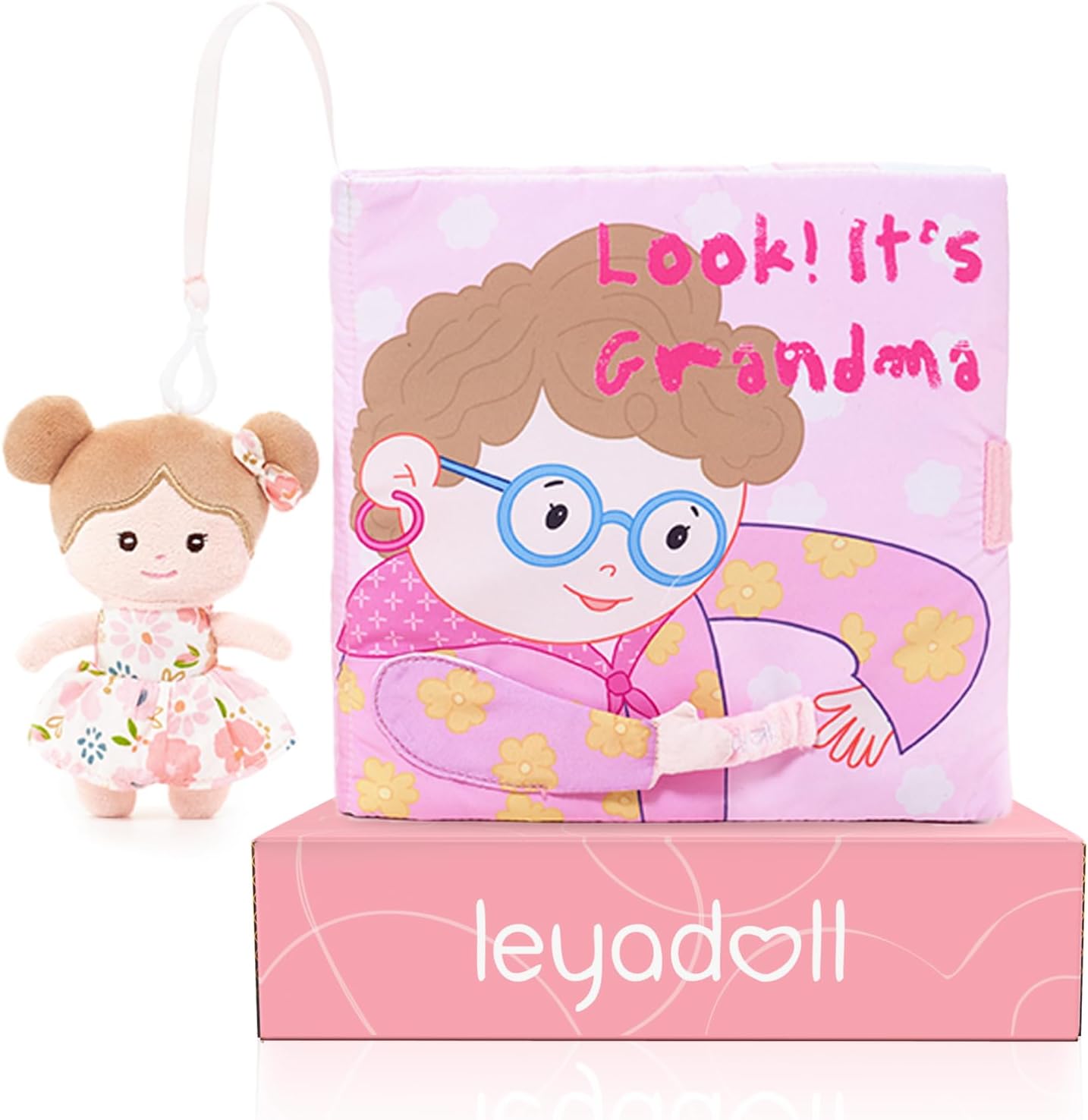 LeyaDoll Interactive Sensory Soft Cloth Book, Educational Crinkle Quiet Activity Busy Book for Babies,Toddler Travel Toy Gift for 1-3 Year Old Boys and Girls (A Berry Special Day)