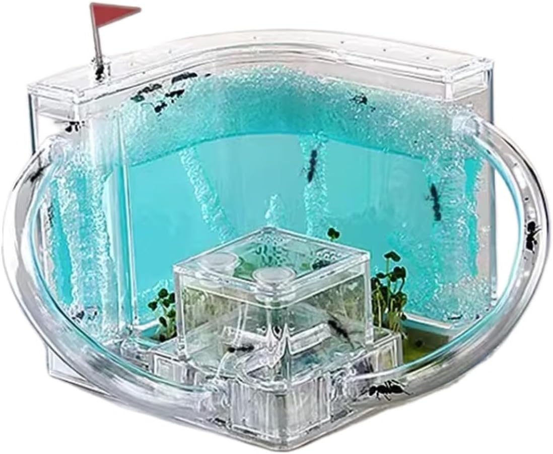 Ant Habitat Ant Farm Ant Castle Ant Castle Ant Studio Habitat Ant Farm Education and Learning Science Kit Ant Nest Farm for Learning Kit Ant Nest Ant House Ant Nest Farm(Pink), 22cm