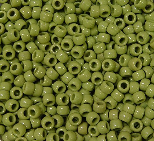 JOLLY STORE Crafts - Pony Beads, Easy-to-Use Reusable Jewelry-Making/Bracelet Beads for Art, Craft Decorations & More, 9 x 6 mm, Crafted in The USA, Opaque Tan, 500 pcs (Pack of 1)