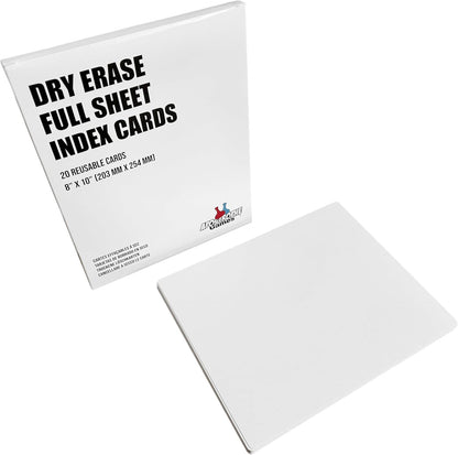 Dry Erase Index Cards – 45pcs Laminated 3x5" Cards Blank w/Box – Reusable Dry Erase Note Cards for School, Work, Housework, To Do Lists – Practical Index Card Sheets – 3 x 5-inch