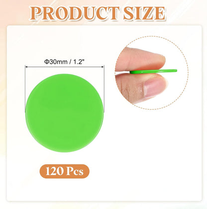 uxcell 120Pcs 1 Inch Poker Chips, Plastic Bingo Chips Learning Counters Counting Counters Disks Markers Opaque Game Tokens for Game Play Math Counting, Pink, Flat