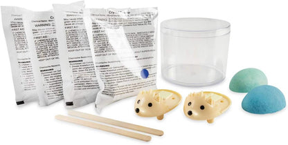 MindWare Crystal Growing Kits: Hedgehogs Warm Colors Set of 2 – Cute DIY Crystal Growing Kits for Kids & Teens – Mini Science Experiment – Crystals Grow in 24 Hours