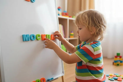 BOHS Russian Magnetic Alphabet Letters, Educational Learning Toy for Kids, Play on Fridge, Magnetic Board, 2 Count