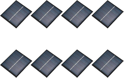 MECCANIXITY 8PCS 1.5V 0.09W 0.06A Mini Solar Panels for Solar Power, Small Solar Photovoltaic Cells Charge DIY Electric Toy Materials Solar System Kits, 1.18" x 1.18"