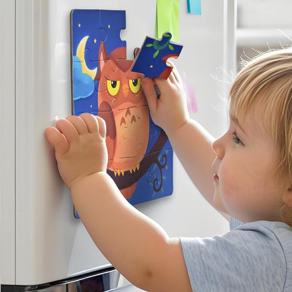 D-KINGCHY Magnetic Puzzles for Kids Ages 5+, 2-in-1 Puzzle Book 60 72 Pieces, Travel Jigsaw Puzzles, Road Trips Toys for 5 6 7 8 Boys Girls Birthday Gift (Dinosaur and Space)