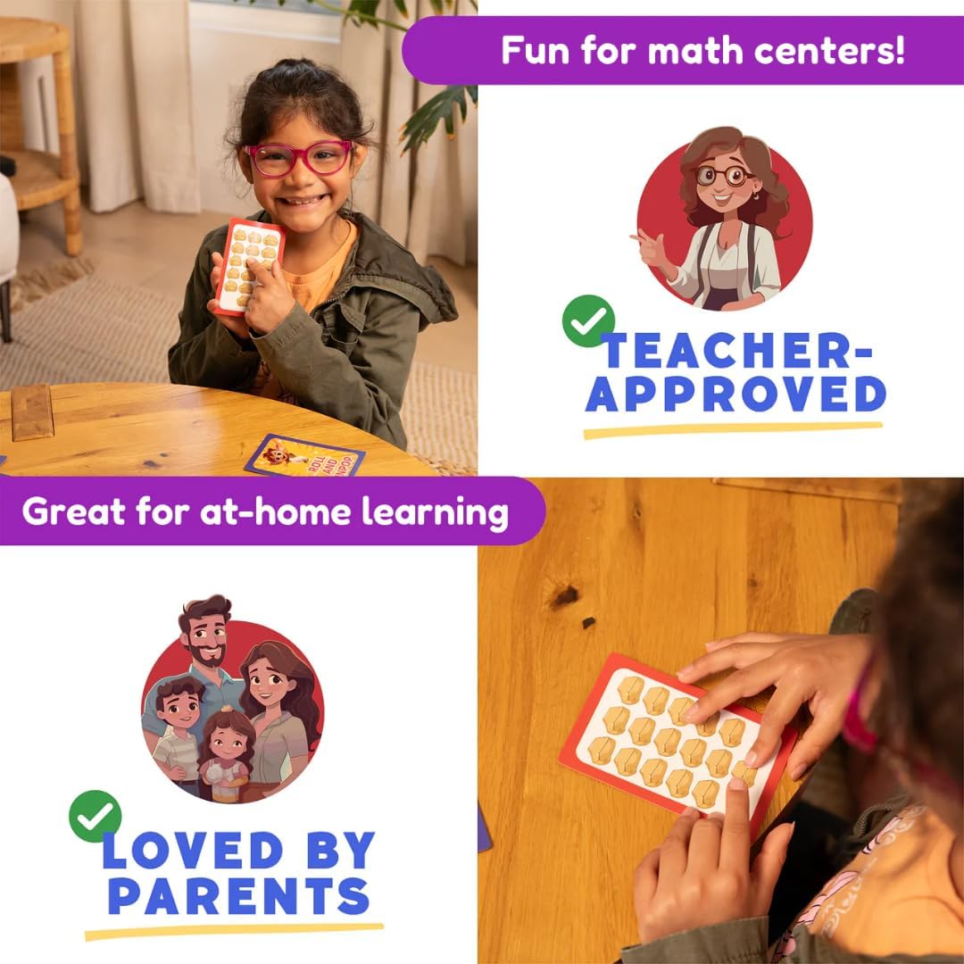 THE FIDGET GAME Counting and Numbers Flash Cards for Ages 3 to 7 (Facts 1-20) - Learning Tools for Pre-K & Kindergarten Activities, Preschool Flashcards - 2 Games Included