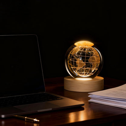 3D Solar System Crystal Ball, 2.4in Universe Gifts Decorative Quartz Glass Ball, Space Laser Engraved Model Astronomy Decor, Physics Display Sculpture Home Decor Crafts for Friends Mom Women Boys