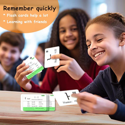 Hangul Korean Alphabet Syllabary Flash Cards for Beginners & Adults - Korean Educational Learning Flash Cards - Learning Video with Pure Pronunciation - Example Sentence & Words