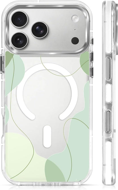 for iPhone 17 Pro Max Case [Compatible with Magsafe],Girls Women Clear Magnetic Case Silicone Shockproof Protective Cover with Pattern Colorful Motivational Letters