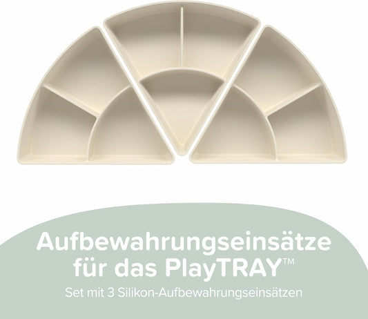 Inspire My Play - 3 x Silicone Sorting and Organising Compartments - Compatible with Sensory PlayTray - Sensory Bin Accessories - Early Development & Activity Toys for Disabled Children - Stone