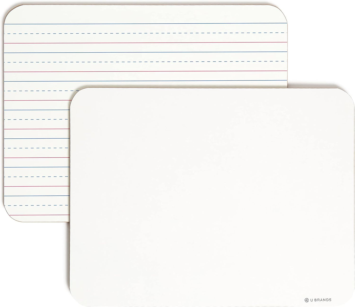 U Brands Dry Erase Lapboards, 10 Pack, 9" x 12", Double-Sided Small Whiteboards for School, Student Lapboards for Classroom, School & Homeschool Supplies, Portable Mini Whiteboard Set