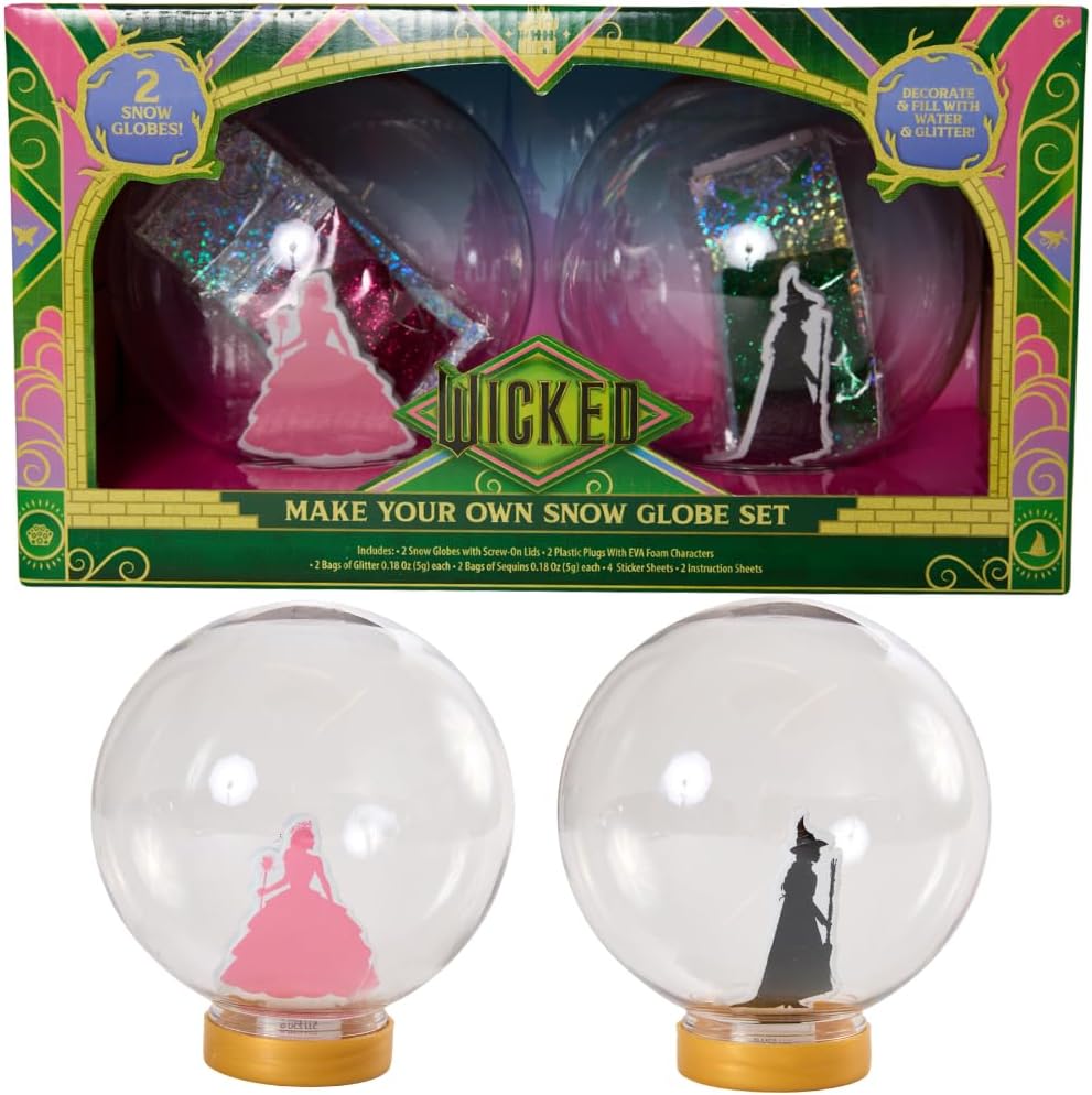Disney Frozen Snow Globe Kit, DIY Snow Globe, Includes 2 Globes, Glitter, Sequins, Stickers – Elsa and Anna