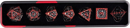 UDIXI Steampunk Metal Dice Set, 7 Die Polyhedral DND Dice Set for D&D Role Playing Game and Math Teaching (Ancient Copper)