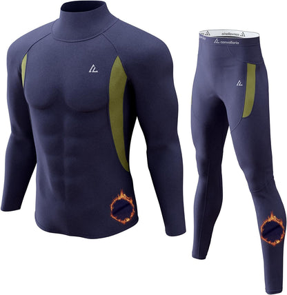 CL convallaria Thermal Underwear Long Johns Set Mens Winter Gift Hunting Gear Sport Base Layer Bottom Top - Colors A