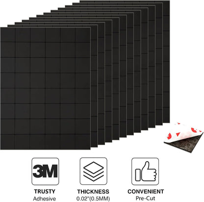 Magnetic Squares with Adhesive Backing(36PCS Each 1.5" x1.5"),Pre-Cut Self Sticky Magnets as Back to School Supplies,Peel and Stick for Cards/Picture/Poster (80mil Magnet)