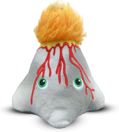 Thunderheads Volcano Plush, Earth Science Plushie with Colorful Lava and Erupting Design, Educational Fact Card STEM, goes Well with Volcano Kit, Geology Gift for Families, Friends and Adventurers
