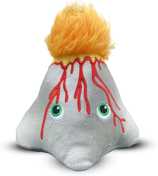 Thunderheads Volcano Plush, Earth Science Plushie with Colorful Lava and Erupting Design, Educational Fact Card STEM, goes Well with Volcano Kit, Geology Gift for Families, Friends and Adventurers