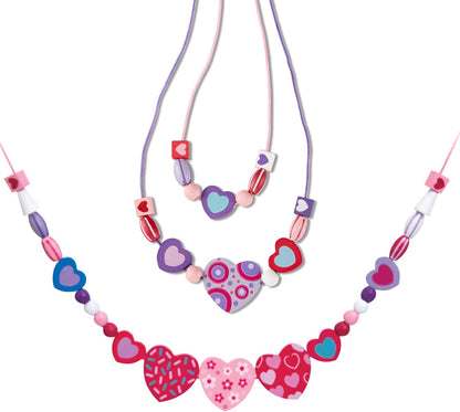 Melissa & Doug Sweet Hearts and Butterfly Friends Bead Set of 2-250+ Wooden Beads