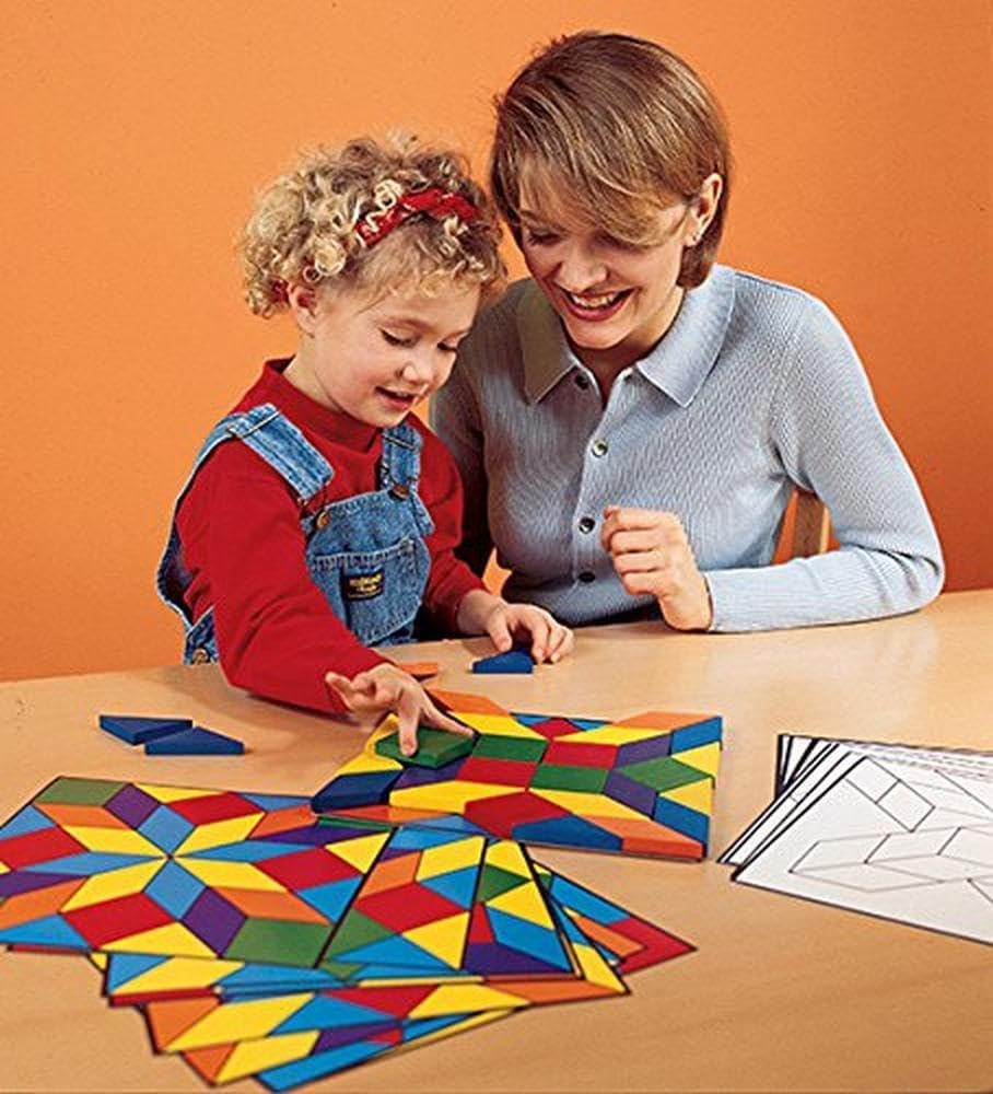 Learning Resources Parquetry Blocks & 20 Pattern Cards, 53 Piece Set, Ages 4+