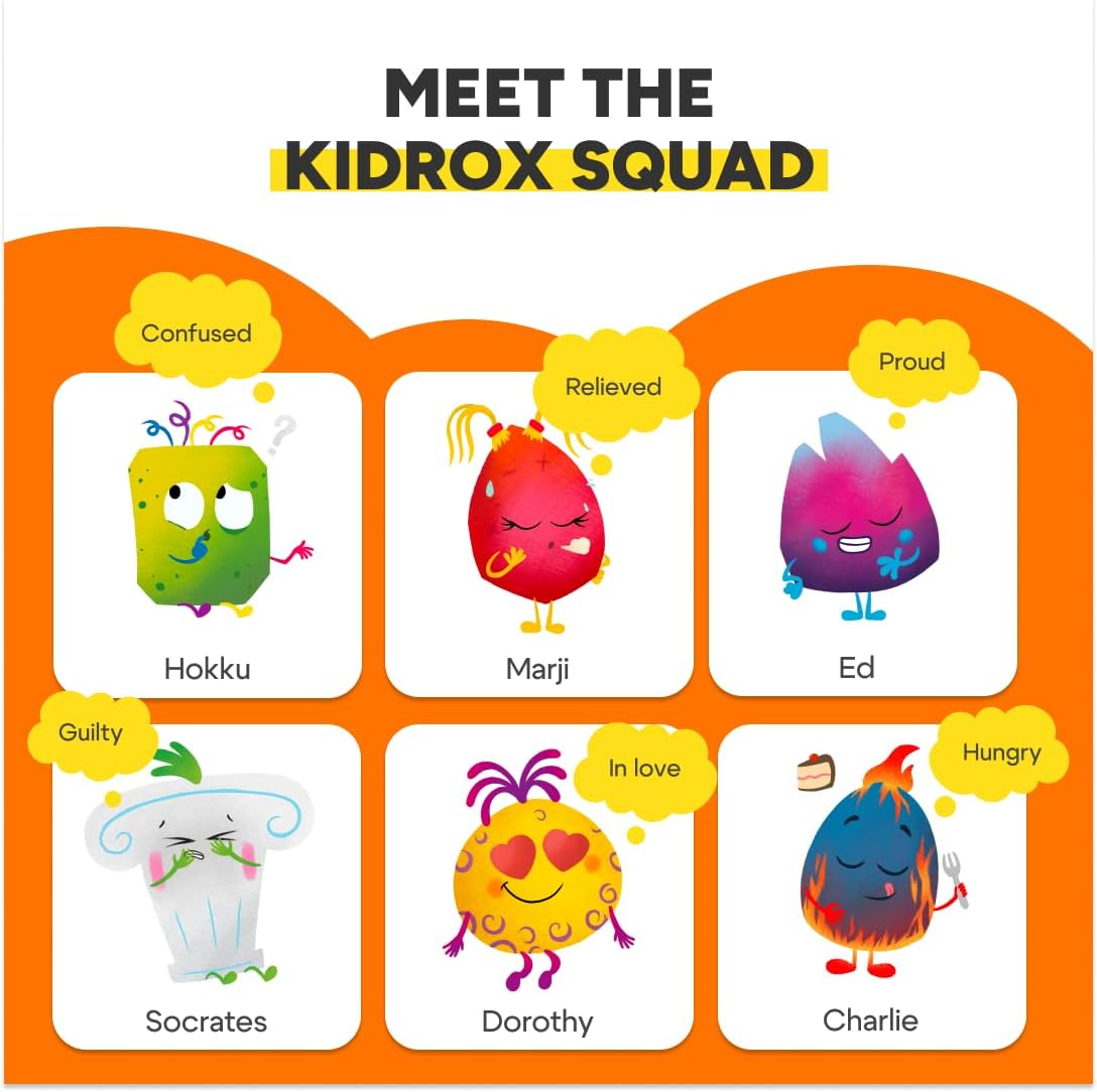 Kidrox Squad Alphabet Flashcards for Kids – 26 Slide-Reveal Cards in English & Spanish | Magic Pull-Tab Bilingual Learning Game for Toddlers & Preschoolers Age 3+