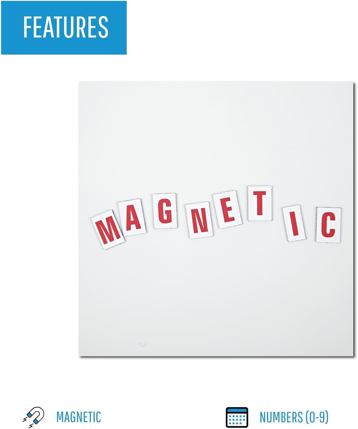 MasterVision Interchangeable Magnetic Board Accessories, Numbers, Black, 0.75" h