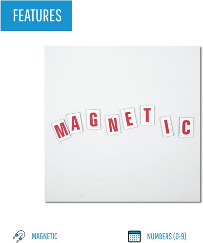 MasterVision Interchangeable Magnetic Board Accessories, Numbers, Black, 0.75" h