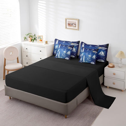 Erosebridal Chemical Equation Bed in a Bag Queen Comforter Set 7 Piece,Chemistry Bedding Sets Science Students Learning Gift Sheet Set with Comforter,Molecular Formula Education Bed Set - Colors B