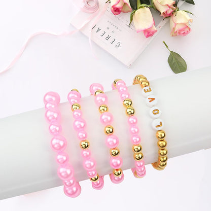 Hpebl 2136PCS Beads for Bracelets Pearl Bracelet Making Kit Friendship Bracelet Kits Bracelet Bead Kits Small Pearl Bead and Gold Beads Beading Kit for Bracelets Jewelry Making Kit