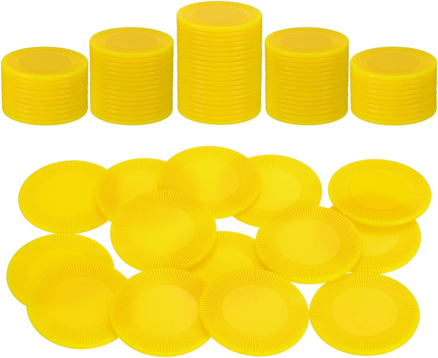 uxcell 100Pcs Plastic Poker Chips, 1 Inch Mini Bingo Chips Learning Counters Counting Counters Disks Markers Opaque Game Tokens for Game Play Math Counting, Blue, Pattern